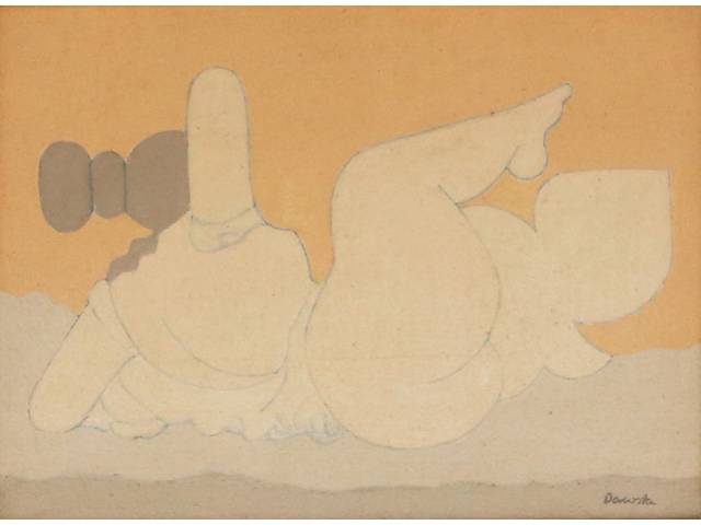 Milton Dacosta óleo sobre tela 16 x 22 cm “Vênus e Pássaros” ass. inferior direito 1981