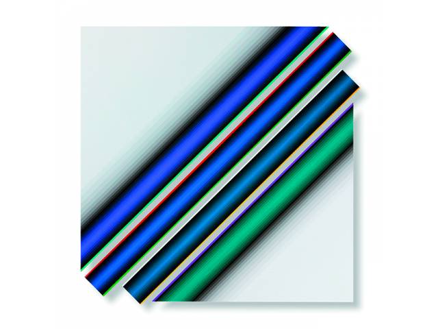 Dario Perez-Flores acrílica sobre tela, 104 x 104 cm "Dynamique Chromatique n. 1144" 2016