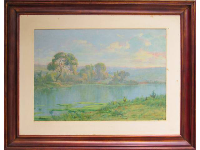 Campos Ayres óleo sobre tela 47 x 67 cm “Paisagem” ass. CIE