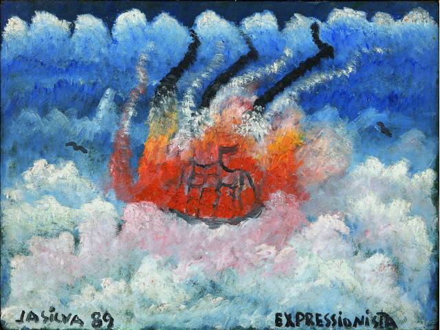 José Antônio da Silva óleo sobre tela, 30 x 40 cm "Navio expressionista" 1989