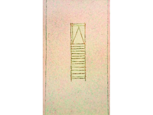 Gonçalo Ivo óleo sobre tela 120 x 70 cm "Janela Ndebele" 1996