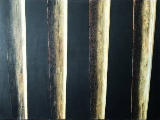 Antonio Henrique Amaral óleo sobre tela 140 x 185 cm "The Weapon" 1974