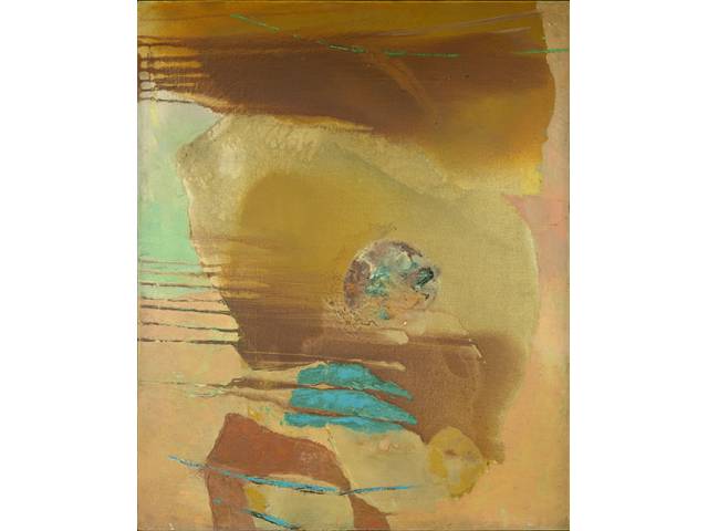 Yolanda Mohalyi óleo sobre tela 114 x 90 cm "Sem título" sem data Possui etiqueta no verso da participação na retrospectiva da artista no MAM/SP, 1976
