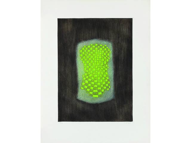 Arthur Luiz Piza gravura em metal 65 x 50 cm "Lucarne 172-200" 1972