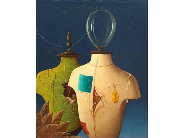 Roni Brandão óleo sobre tela 60 x 50 cm “N°8” ass. inferior direito 1974