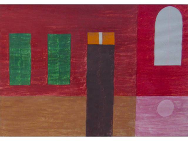 Alfredo Volpi gravura 55 x 75 cm "Fachada" ass. CID t. H.C. x/xx