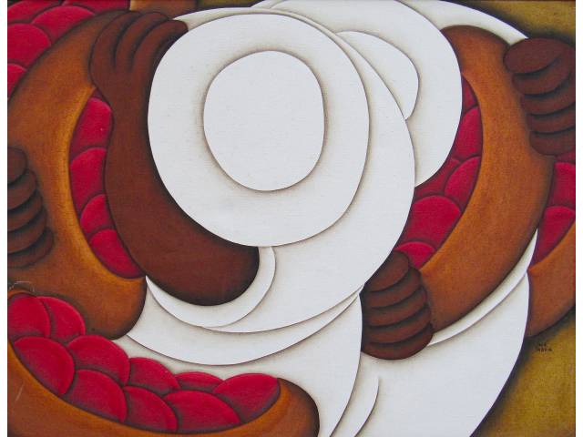 José Sabóia óleo sobre tela 64 x 80 cm "Sem Título" ass. CID