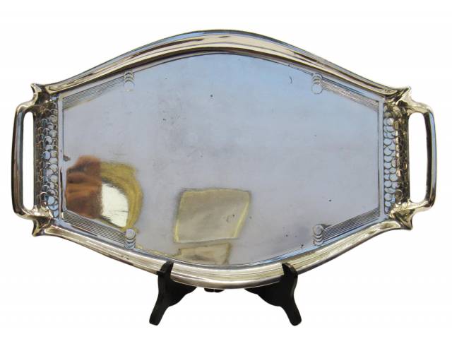 Bandeja Art Déco com duas alças. - Europa séc. XX