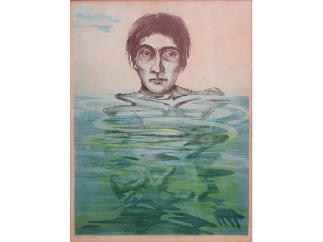 João Câmara gravura 71,5 x 51,5 cm “Retrato Glamourizado” ass. CIE t. P.A. peça única