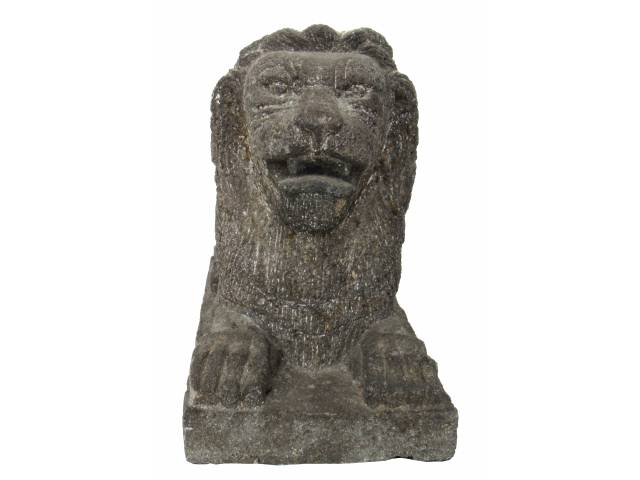 “Leão” escultura de pedra, não assinada, 31 x 21 x 14 cm - Europa, séc. XX