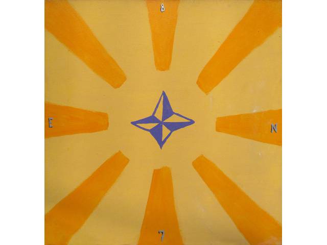 Emmanuel Nassar acrílica sobre tela 100 x 100 "Rosa dos Ventos" ass. laterais 1987