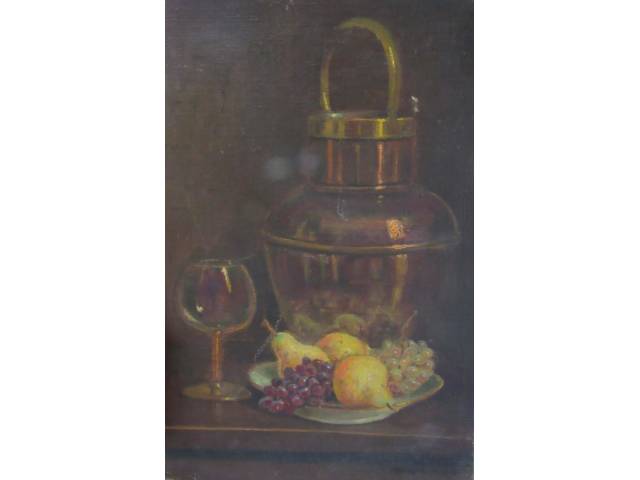 Guerino Grosso óleo sobre tela  41 x 27 cm "Natureza Morta" ass. CID