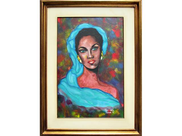 Kennedy Bahia óleo sobre tela 60 x 40 cm "Figura feminina" ass. CID