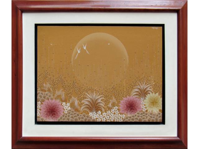 Carlos Borges óleo sobre  tela 30 x 40 cm "Primavera" ass. CSD - linda moldura