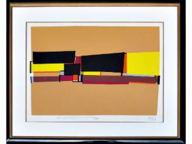 Silvio Oppenheim gravura 35 x 50 cm "Sem título" ass. CIE t. 27/50