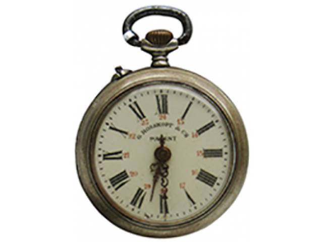 Relógio de bolso “Georges Roskopf & Cº - Patent” ajuste corda pela coroa, mostr. romano porc. cx. níquel. d = 4 cm, l = 1 cm - Suíça, séc. XIX