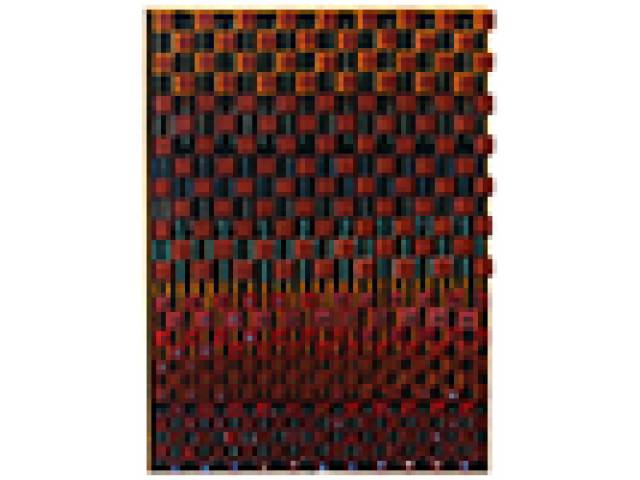 Fernando Correia Acrílica e E.V.A sobre carpete e vinil 81 x 61 cm “Estudo de Padrões XXXVII” ass. verso 2016
