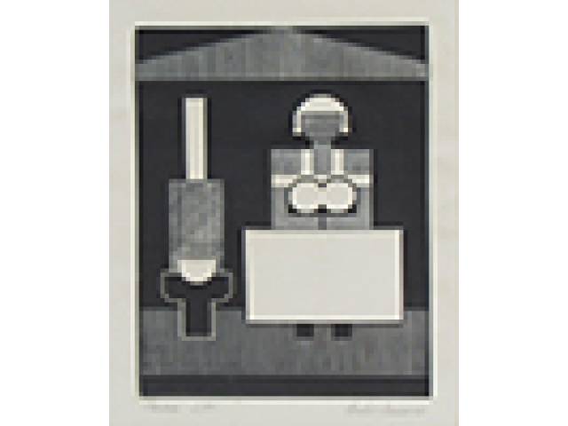 Pedro Seman xilogravura 23 x 18 cm "Baiano" ass. CID 1967 t. 2/10