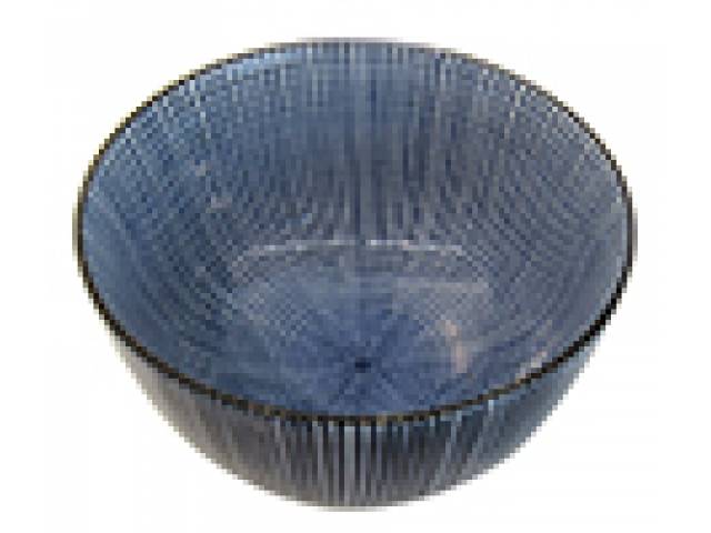 Bowl porc. “Tokusa” tons de azul, timbrado na base. d = 9,5 cm - Japão, séc. XX