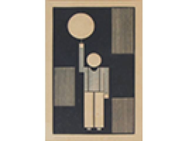 Pedro Seman xilogravura 23 x 18 cm "Menino Azul" ass.  CID 1965 t. 9/10