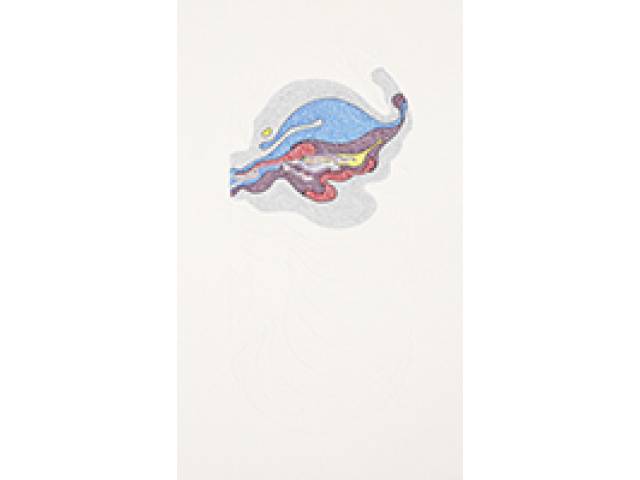 Erica Kaminishi técnica mista, caneta gel, relevo seco e colagem sobre papel timbrado "canson" 47 x 28 cm "Cells 15" ass. verso 2017 - sem moldura, acompanha certificado assinado pela artista