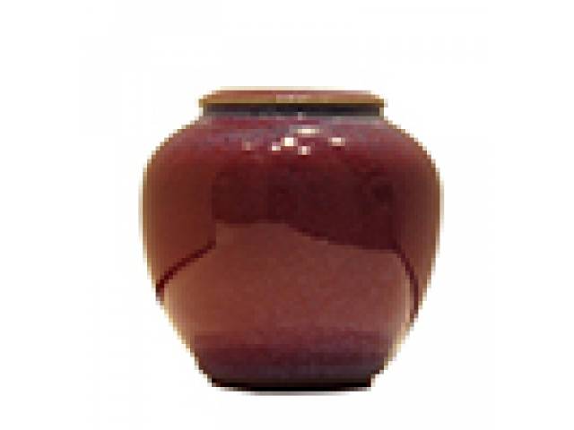 Floreiro cerâmica esmaltado sangue de boi, “F. D. Bosshard Vevey.” h = 13 cm - Suíça, séc. XX