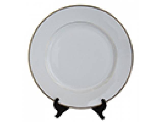 Travessa porc. “KPM”(Krister Porzellan Manufaktur) bordadourada. d = 32 cm - Alemanha, séc. XX (1905/20)