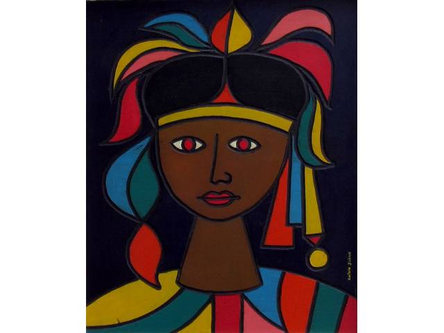 Emilio Jaime T.M. sobre madeira 46 x 38,5 cm "Figura" ass. CID