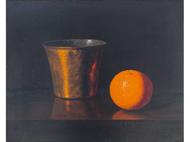P. Furtunato óleo sobre tela 40 x 50 cm "Natureza Morta" ass. CID e verso