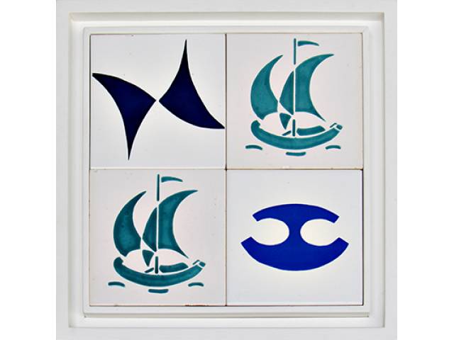 Hector Carybé azulejo 31 x 31 cm “Sem Titulo” reproduzida no livro