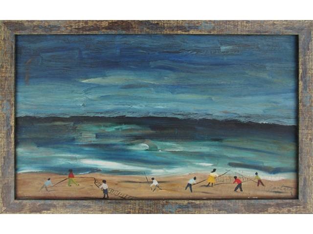 Beppe Spolaor óleo sobre eucatex 23 x 41 cm "Paisagem" ass. CID