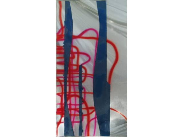 Carlito Carvalhosa pintura sobre espelho laminado 180 x 90 x 1 cm "Sem título" não assinada 2007. Certificado de Autenticidade do "Gabinete de Arte Raquel Arnaud"