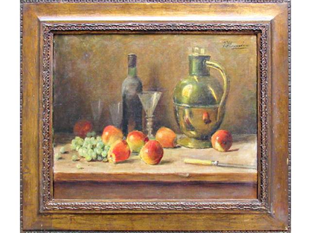 Pedro Alexandrino óleo sobre tela 52 x 65 cm “Natureza Silenciosa” ass. CSD