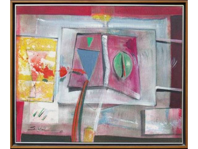 Siegbert Franklin acrílica sobre tela 40 x 50 cm “Egípcio” ass. CIE 1989