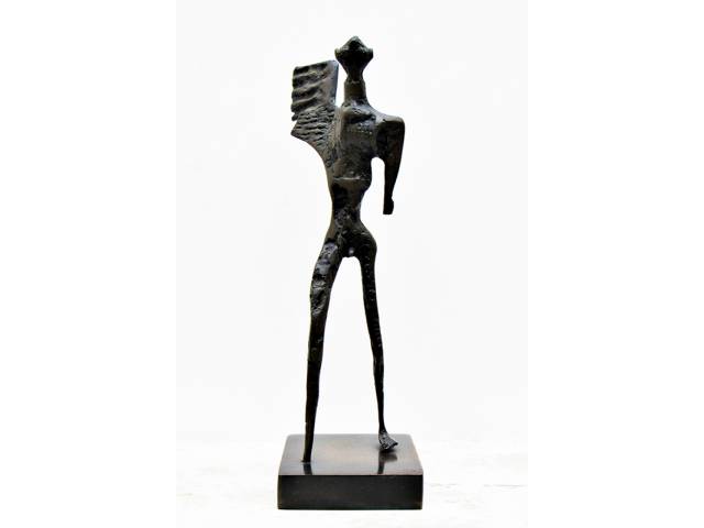 Roberto Cidade escultura em bronze 46 x 21 cm "Homem Alado" numerada e ass. base