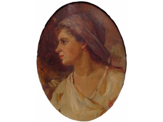 Antonio Rocco óleo sobre tela 37 x 28 cm "Camponesa" ass CID