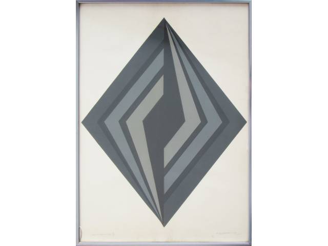 Odetto Guersoni serigrafia 50 x 70 cm “Jogo de Formas XII” ass. inferior direito 1977 t. 3/10