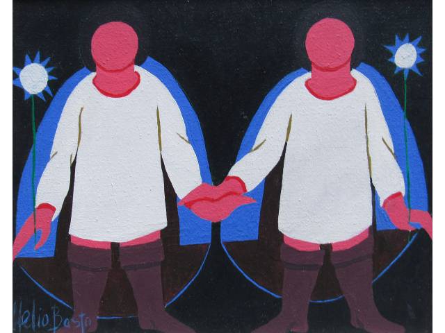 Helio Basto óleo sobre tela 23 x 32 cm “Figurativo” ass. CIE