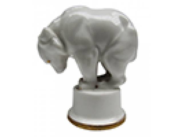 Karl Tutter (1883-1969) “Urso polar” porc. vitrificada Hutschenreuther LHS Selb Bavária. 3,5 x 7,5 x 8 cm - Alemanha, séc. XX. (1920/1938)