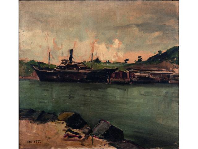 José Pancetti óleo sobre tela 50 x 53 cm "Marinha" sem data
