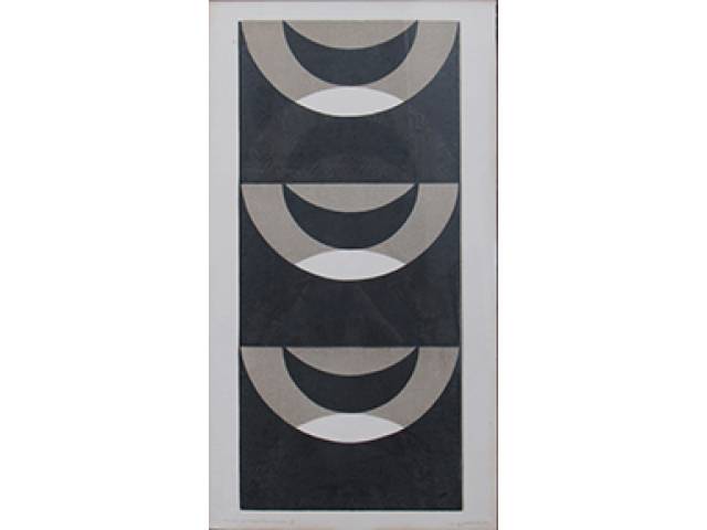 Odetto Guersoni Gravura 89 x 48 cm “Formas Justapostas XXXIII” ass. CID t. 10/10 1970