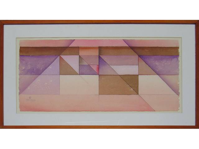 Tuneu aquarela e crayon sobre papel timbrado 25,5 x 57 cm "Sem título" ass. CIE 1993