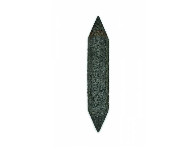 Marcos Coelho Benjamin madeira e chapa de metal perfurada 72 x 14 x 6,5 cm "Ralador" 1999