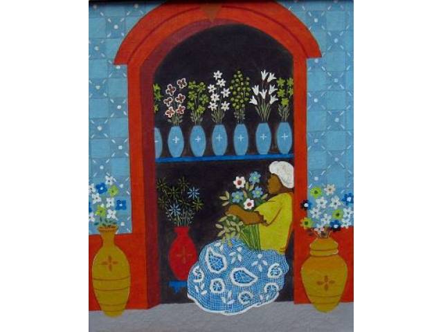 Manezinho Araujo óleo sobre tela 27 x 22 cm "Baiana" ass. CIE 1971 etiqueta Galeria  Augôsto e Augusto