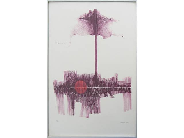 Renina Katz gravura 76,5 x 52 cm "Sem título" ass. CID 1975 t. 2/30