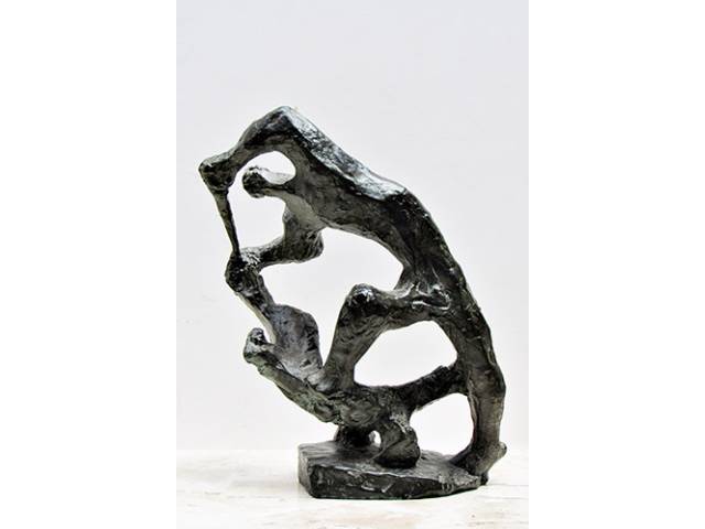 Bruno Giorgi escultura em bronze 35 x 24 x 10 "São Jorge" ass. déc. 50  reproduzida no livro do artista ex. coleção Roberto Azevedo