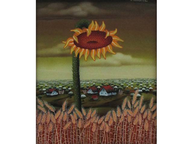 S. Kovacevic - Iugoslávia O.S.V. 30 x 24 cm “Girassol”, ass. CID, Iugoslávia, sec. XIX/XX