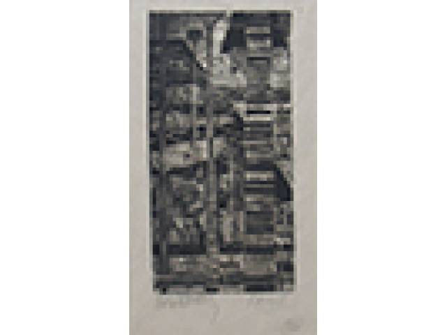 Lívio Abramo gravura 30 x 17 cm "Praia" ass. CIE t. 4/30 Rio de Janeiro - 1957