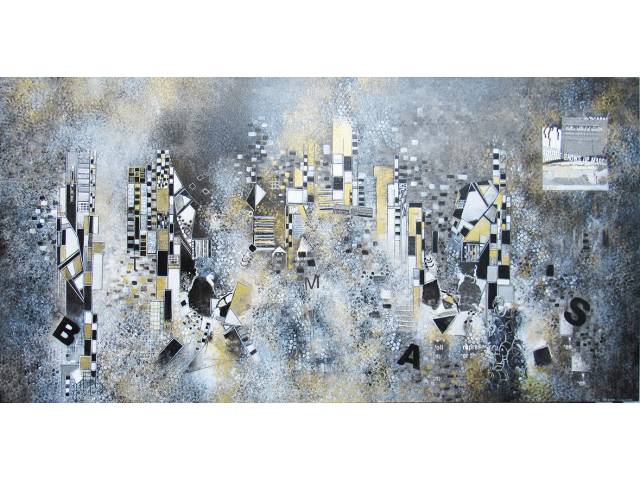 Miriam Nigri  Schreier técnica mista  90 x 1,79 cm "Sem Títulos" ass. no verso 2019