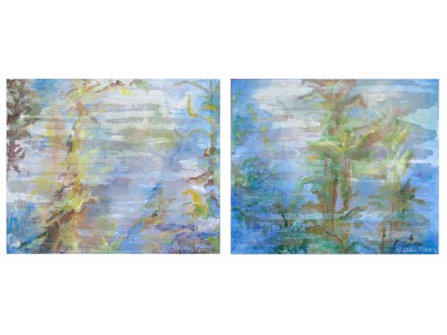 Regina Moraes pandan - acrílica sobre tela 40 x 50 cm cada “Profundo I” e “Profundo II” ass. CID 2020